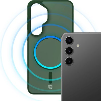 8. 3mk Smoke MagCase für Samsung Galaxy S24 - Grün-Transparent