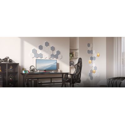 7. Govee H606A Glide Hexagon Light Panels Ultra 7er-Pack | LED-Beleuchtung | RGBIC, 2,4-GHz-WLAN, Bluetooth