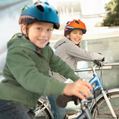 5. Wozinsky Kinderfahrradhelm, Drachenmuster, leicht, Größe S – Rot