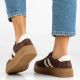 7. Damen-Plateauschuhe aus braunem Leder und Wildleder, Modell Filippo DP6776