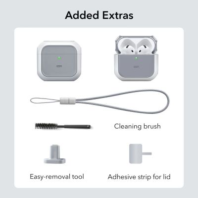 8. ESR Orbit Halolock MagSafe Hülle für Apple AirPods 4 – weiß