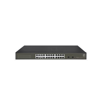 5. LevelOne Hilbert 26-Port Gigabit Smart Lite Switch - 24 x Gigabit RJ45 - 2 x Gigabit SFP (GES-2126)