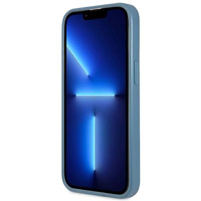 5. Guess 4G Triangle Logo Cardslot Hülle für iPhone 13 Pro / 13 – Blau