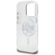 7. Karl Lagerfeld IML Glitter Karl & Choupette Sketch Logo MagSafe Hülle für iPhone 16 Pro - Transparent