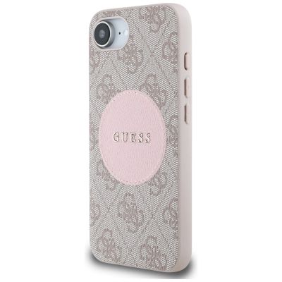 2. Guess 4G Circle Classic Logo MagSafe iPhone 16e Hülle - Rosa