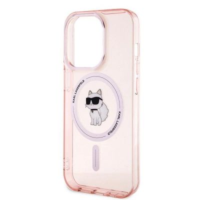 6. Karl Lagerfeld IML Choupette MagSafe Hülle für iPhone 14 Pro Max – Rosa