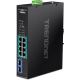 TRENDnet 10-Port Industrie-Switch. Gigabit PoE+ DIN-Schienen-Switch -20/+65°C