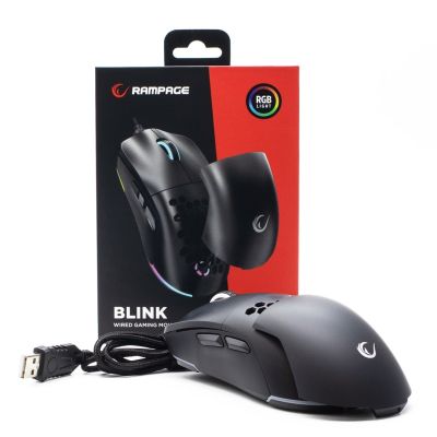 9. RAMPAGE KABELGEBUNDENE GAMING-MAUS 12800 DPI BLINK BLACK