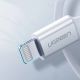 6. Ugreen Kabel USB Typ C - Lightning 3A Kabel 0,25 m weiß (US171)