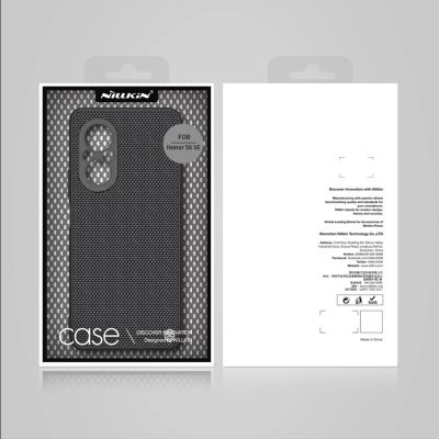 5. Nillkin Textured Case robuste, verstärkte Hülle mit Gelrahmen und Nylonrückseite für Honor 50 SE schwarz