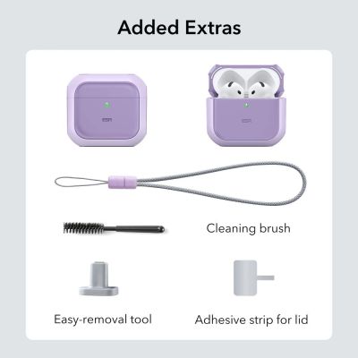 8. ESR Orbit Halolock MagSafe Hülle für Apple AirPods 4 – Lila