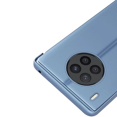 8. Clear View Case Hülle für Huawei Nova 8i Hülle mit Klappe schwarz