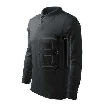 Malfini Single J. LS M MLI-21194 Poloshirt in Ebenholzgrau