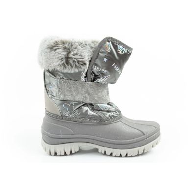 4. Lee Cooper Winterstiefel Kinder isolierte Schneestiefel für Mädchen Grau