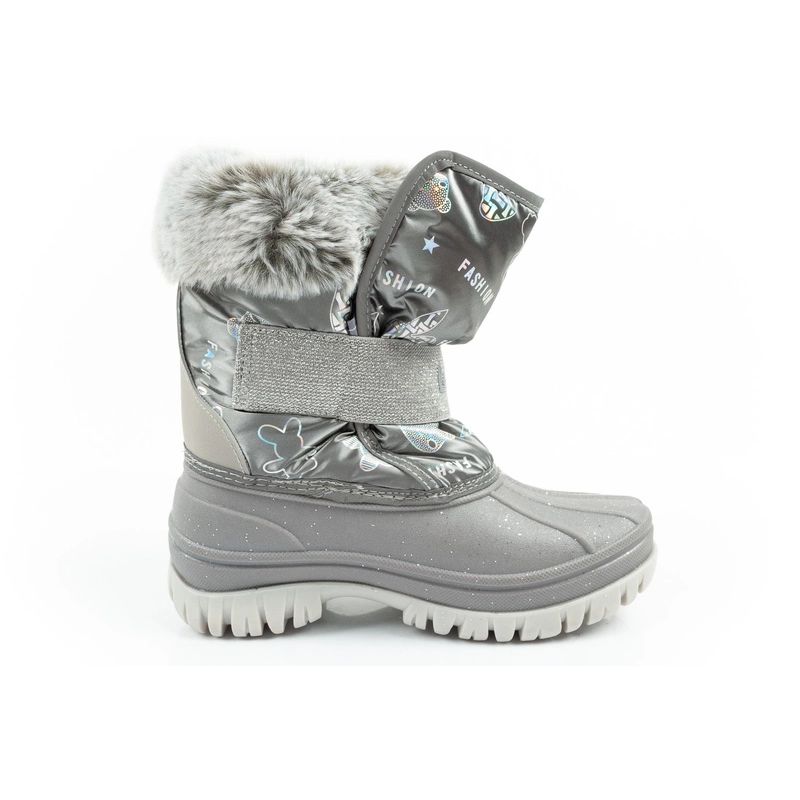 4. Lee Cooper Winterstiefel Kinder isolierte Schneestiefel für Mädchen Grau