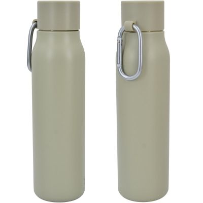2. THERMOFLASCHE 550 ML MIT KARABINERHAKEN, BEIGE, STAMINA