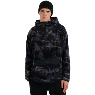 Herren-Fleece-Sweatshirt 4F M427 mehrfarbig allover 4FWAW25TFLEM427 90A