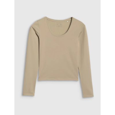 6. Langarmshirt Slim Smooth Damen 4F 4FRSS25TLONF511-83S