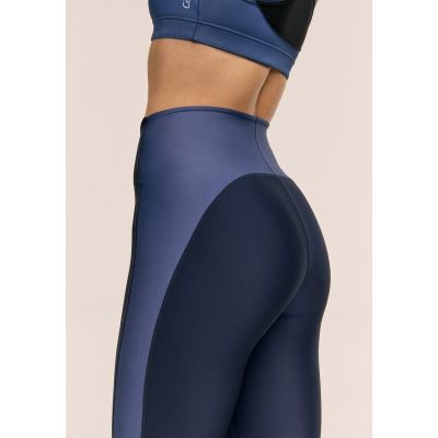 2. CASALL Damen Shaped Block High Waist Leggings, Trainingsleggings, Marineblau