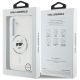 8. Karl Lagerfeld Button Choupette Head bedrucktes Logo MagSafe Samsung Galaxy S25 Hülle weiß