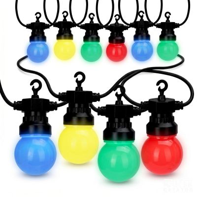 GARTENGARTEN-PARTY-LICHTERKETTE 20 LED G50 TIMER MÖGLICHKEIT DER FARBKOMBINATION