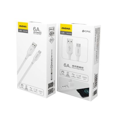3. Dudao L2SM USB-A / Micro-USB 6A Kabel 1,2 m - weiß