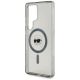 6. Karl Lagerfeld Button Karl Head gedrucktes Logo MagSafe Samsung Galaxy S25 Ultra Hülle schwarz