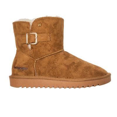 Wrangler Elsa Platform MID Damen Schneestiefel, isolierte Winterstiefel mit Fell, Schwarz (20243077.37B)