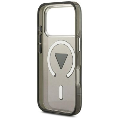 7. Guess IML Gradient Triangle Logo MagSafe Hülle für iPhone 17 Pro Max - Schwarz