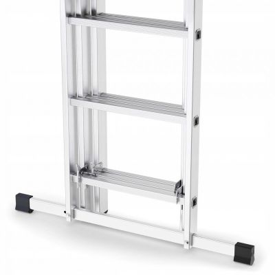 4. AWTOOLS Aluminiumleiter 3x14 Stufen 150kg, geeignet für Treppen