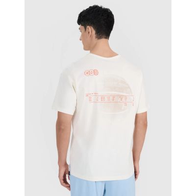 5. Übergroßes bedrucktes Herren-T-Shirt 4F 4FRSS25TTSHM2652-11S