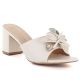 Beige Damen-Flip-Flops mit Blumenmuster, Potocki LE20336