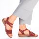 18. Rieker W RKR685 bequeme Ledersandalen rot