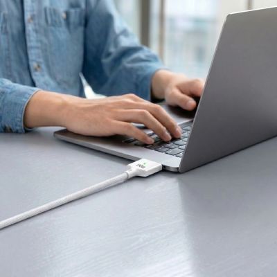 12. Tech-Protect MMC01 Ultraboost USB-C / USB-C MagSafe 3 140W 200cm Kabel für MacBook - Weiß