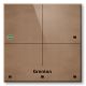 2. Grenton Touchpanel / 4 Touchfelder / TF-Bus / leichte Front aus Naturleder