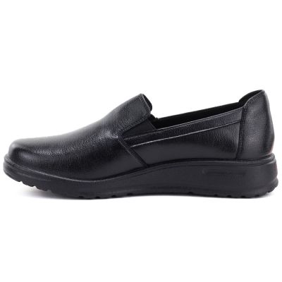 3. Schwarze Damen-Keilsandalen aus Leder zum Hineinschlüpfen, Potocki JE19505