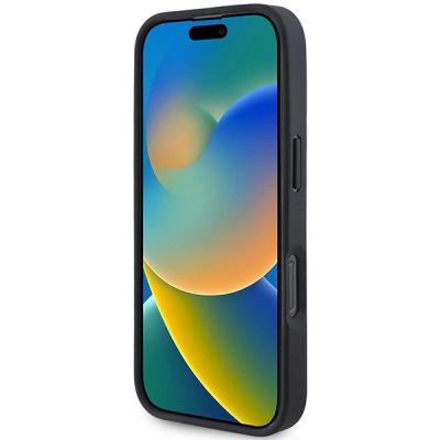 4. BMW Leder Hot Stamp iPhone 16 Pro Hülle - Schwarz
