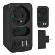 8. MACLEAN Steckdosenleiste x2 + 4xUSB, Verteiler mit 2 Steckdosen, 2xUSB-A, 2xUSB-C PD 20W, 1x16A + 1x6A MCE249 F/B