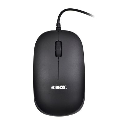 5. IBOX IKMS606 Tastatur- und Mausset (USB 2.0; (US); schwarz; optisch; 800 DPI)