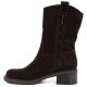 3. Damen-Ankle-Boots aus Leder, Cowboy-Stiefel, Wildleder, Schokoladenbraun, Big Star UU274607