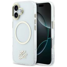 Karl Lagerfeld IML KL Script Logo MagSafe Hülle für iPhone 17 - Transparent