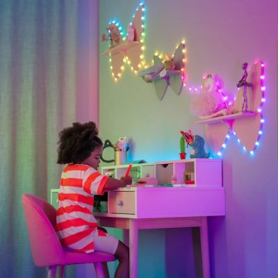 4. Twinkly Candies – 100 RGB-LED-Perlenlichter, grünes Kabel, USB-C