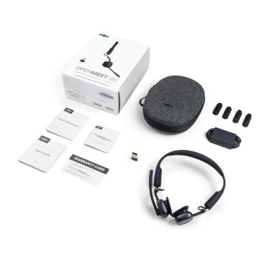 7. Shokz OpenMeet Mikrofon-ANC USB-C kabelloser Knochenleitungskopfhörer + USB-A-Adapter schwarz