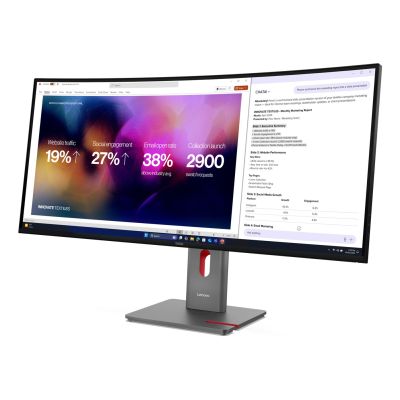 4. Lenovo ThinkVision P40WD-40 Computermonitor, 100,8 cm (39,7 Zoll), 5120 x 2160 Pixel, LCD, Schwarz