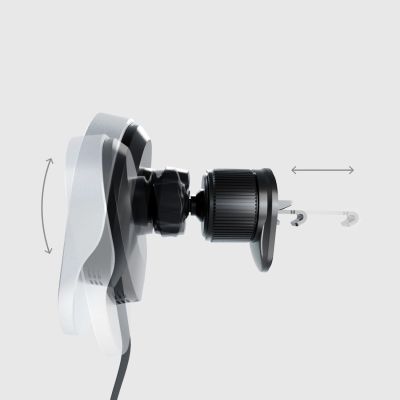 8. Smartphone-Halterung mit SBS TESUPP15WRETRACABL kabellosem Ladegerät mit einziehbarem Kabel, MagSafe-kompatibel – Schwarz