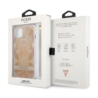 8. Guess GUHCP13SHFLSD iPhone 13 mini 5,4" Gold/Gold Hardcase Flower Strap