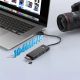 4. Orico PAPW3AT-U3 USB-Hub mit 4 Anschlüssen (3x USB-A 3.0) und microSD/SD-Kartenleser, 1 m Kabellänge – Schwarz