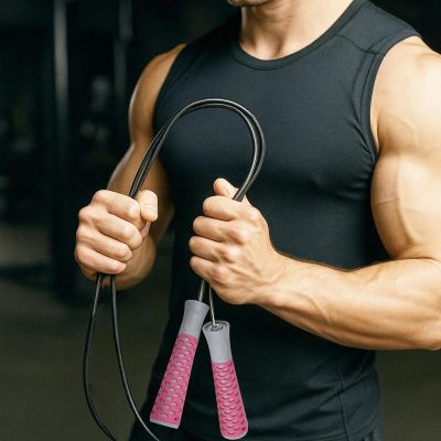 6. FITNESS-SPRUNGSEIL PVC 300CM PINK ENERO FIT