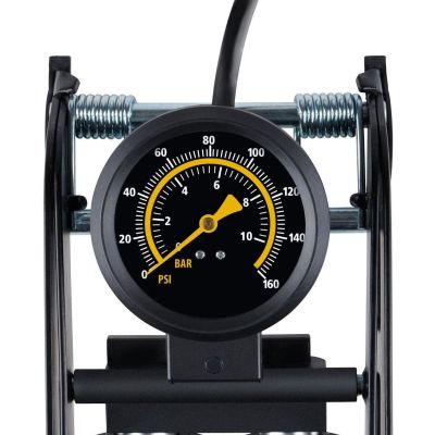 4. DUNLOP 2-KOLBEN-FUSSPUMPE MIT MANOMETER FÜR FAHRRAD UND AUTO