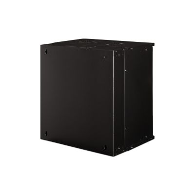2. 19-Zoll-12-HE-Wandnetzwerkschrank, SOHO PRO 595 x 540 x 400 mm, Glastür, schwarz, unmontiert, 60 kg
